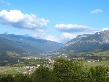 Italská vesnička Molina di Fiemme